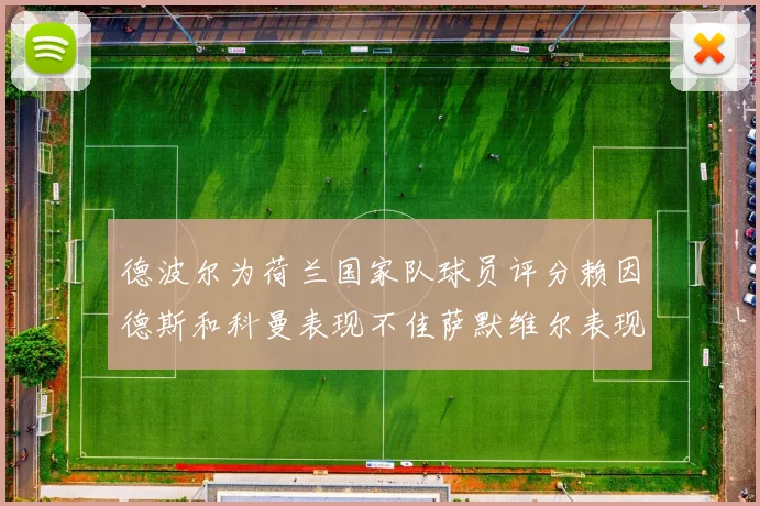德波尔为荷兰国家队球员评分赖因德斯和科曼表现不佳萨默维尔表现最佳